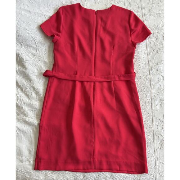 NEW J Crew Shift Suit Dress Crepe Cap-Sleeve Bright Cerise Red/Pink NWT Size 8 - Picture 15 of 15